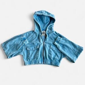 Urban Outfitters Cropped Blue Hoddie